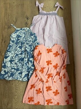 GAP Girls Pink, Blue & Peach Casual Dress Trio